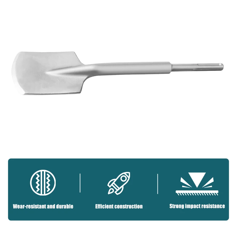 Burin à tarière SDS-Max - 4-1/3" x 18" - Burin à pelle en acier allié pour le travail du terreau - pour le jardinage, l'aménagement paysager et le béton