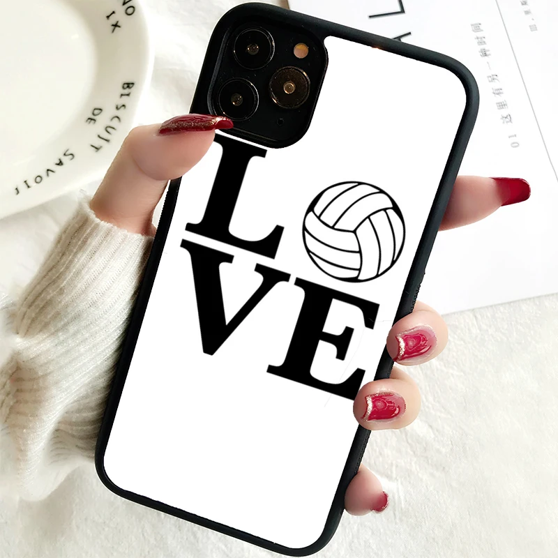 5 5S SE 2020 Phone Cover Case for iPhone 6 6S 7 8 PLUS X XS XR 11 12 13 MINI 14 PRO MAX Rubber Silicone  Sports Love Volleyball