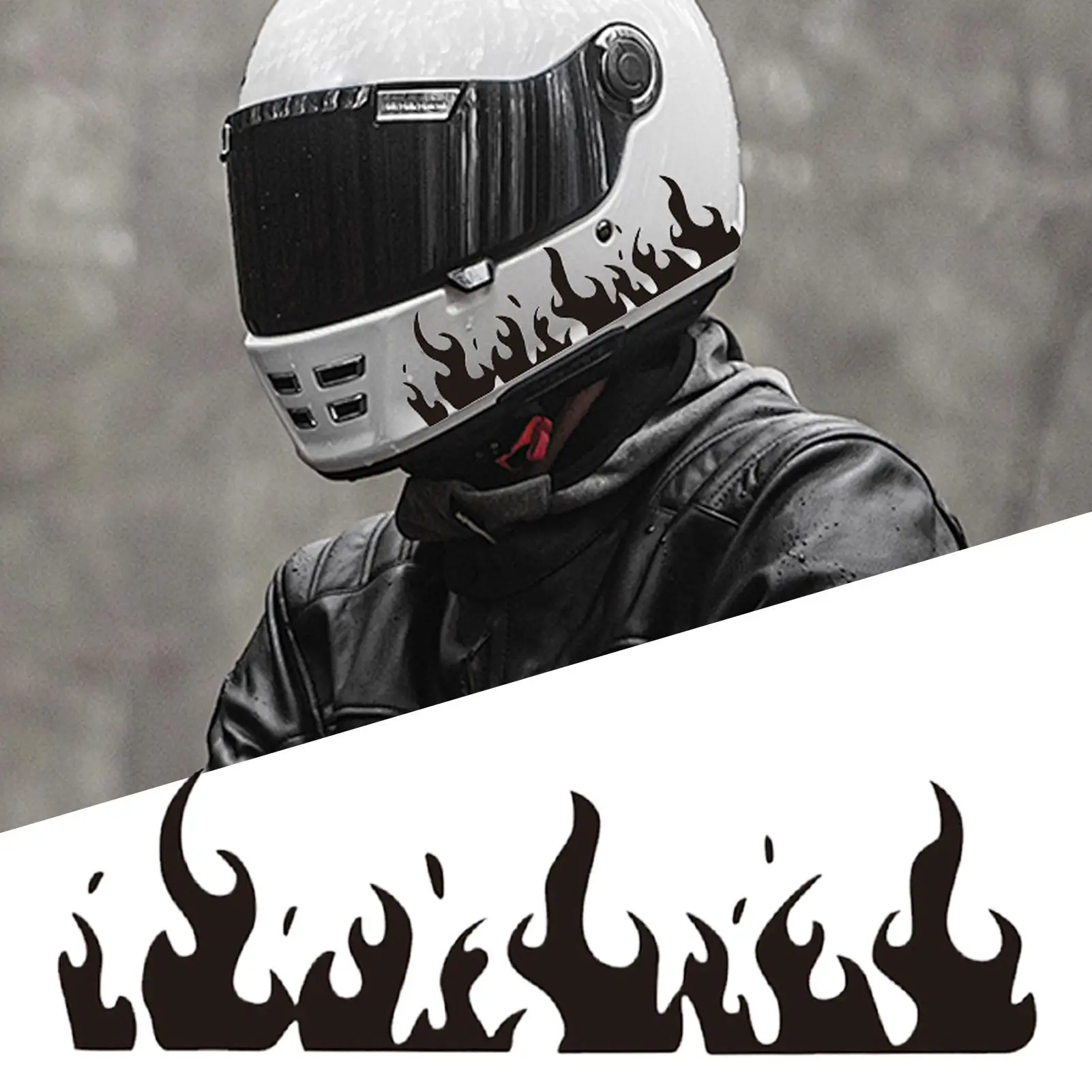 

30cm Flame Reflective Sticker for Car Flame Racing Sports Stripe Decal for Golf Cart Vinyl Waterproof Decal Decoration for Car B