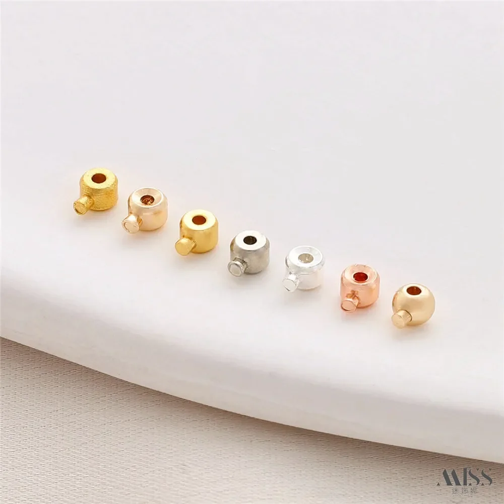 14K Gold Coated Positioning Buckle Snap Buckle Wire Buckle DIY Bracelet Necklace Steel Wire Fishing Line Closing Buckle Accessor