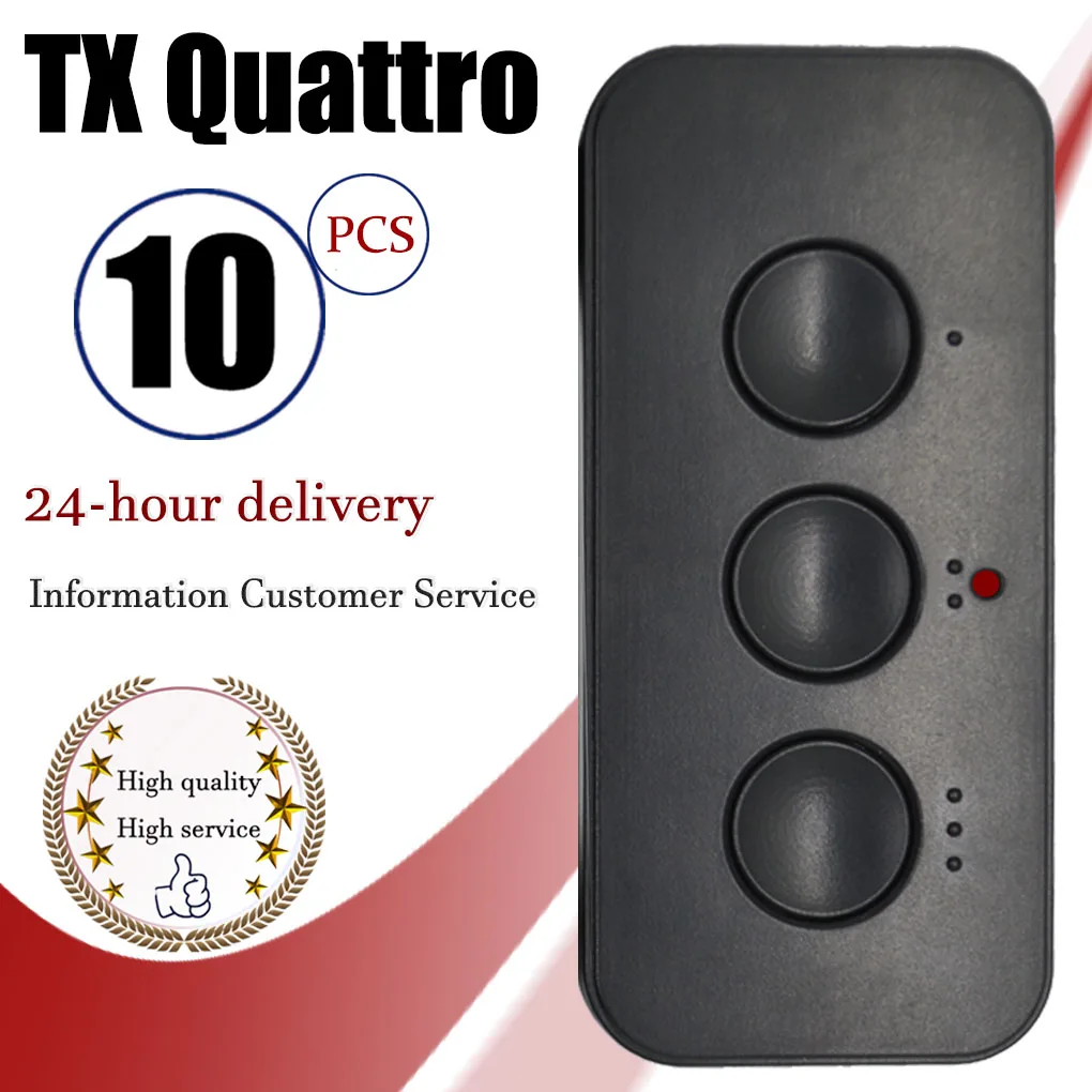 

10PCS TX Quattro modelo Rolling 433.92Mhz For Garage Remote Control Compatibility dz 3, dz 4, dz nano turbo, dz 3 turbo, dz
