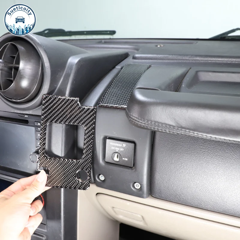 Interior Car Accessories For Hummer H2 2003-2007 Soft Carbon Fiber Car Central Gearbox Panel Air Conditioner Outlet Cover Trim