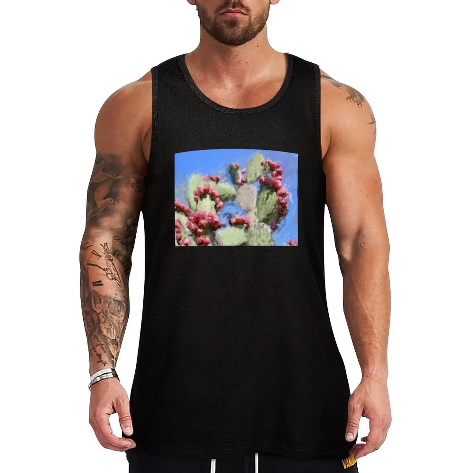 Camiseta sin mangas Nopal mod1 con logo impreso, camiseta sin mangas informal con gráfico