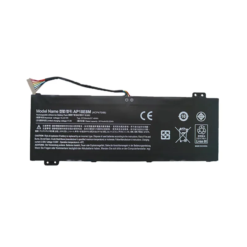Replacement Battery AP18E8M 15.4V 3733mAh High Capacity Li ion for Acer E7M Nitro 5 Predator Helios 300 Laptop Long Life Safe