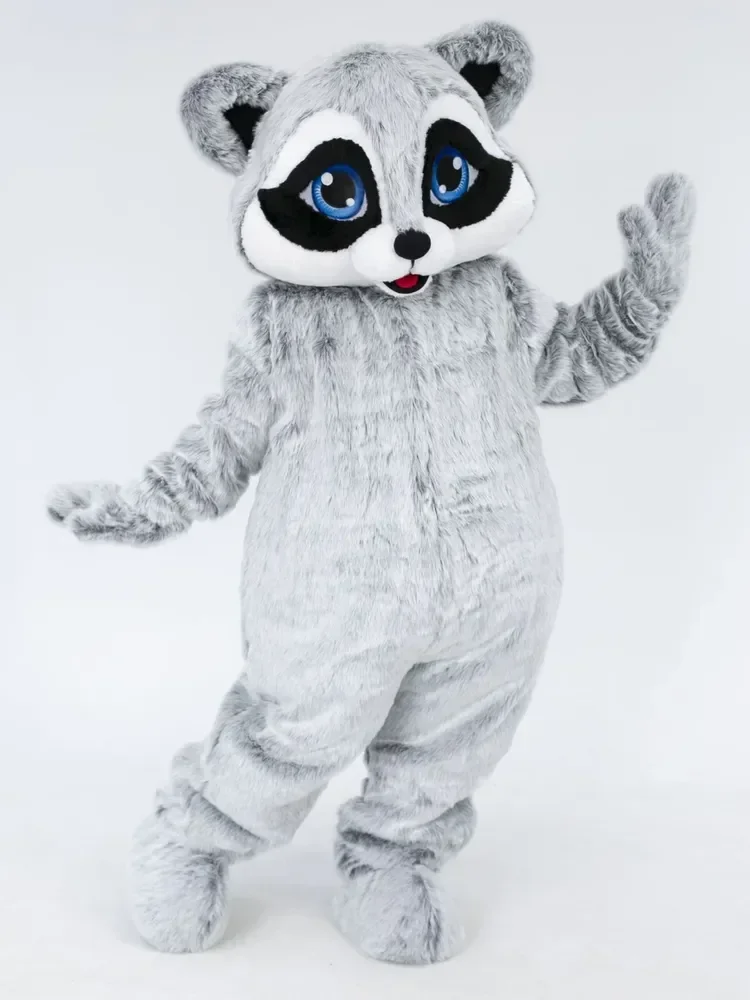 

Cute Plush Raccoon Mascot Costume Cartoon Anime Performance Costume Christmas Halloween Adult Walking Set