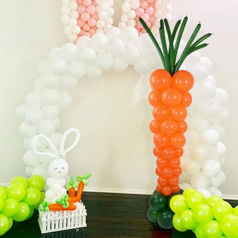 

1set Easter Carrot Balloon Combination Set Easter Party Birthday Wedding New Year Decoration Supplies Latex Ballon Combination