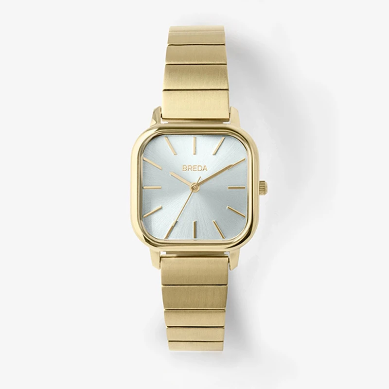 Montre Bredan carrée pour femme, édition limitée, montre à quartz de luxe, bracelet en acier, à la mode, simple et étanche