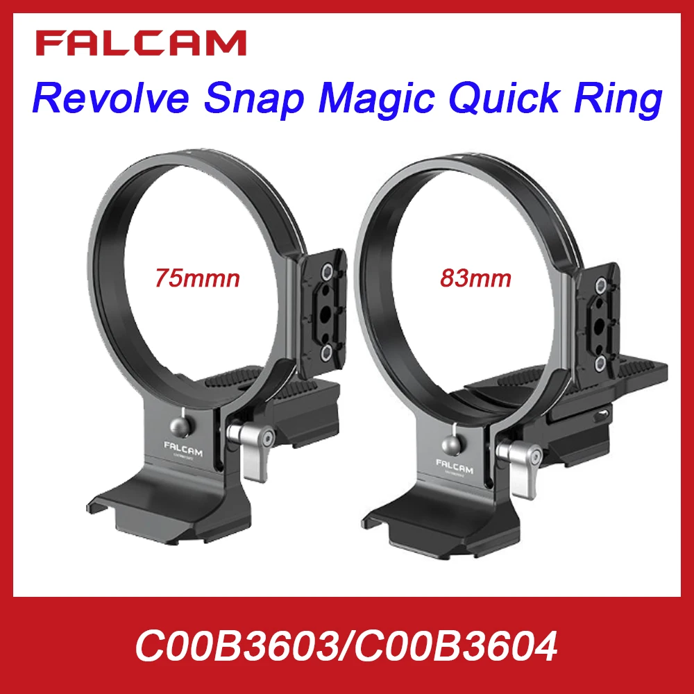 

FALCAM Diameter C00B3603(75mm)/C00B3604(83mm) Revolve Snap Magic Quick Ring Horizontal-To-Vertical Mount Plate Kit for Cameras