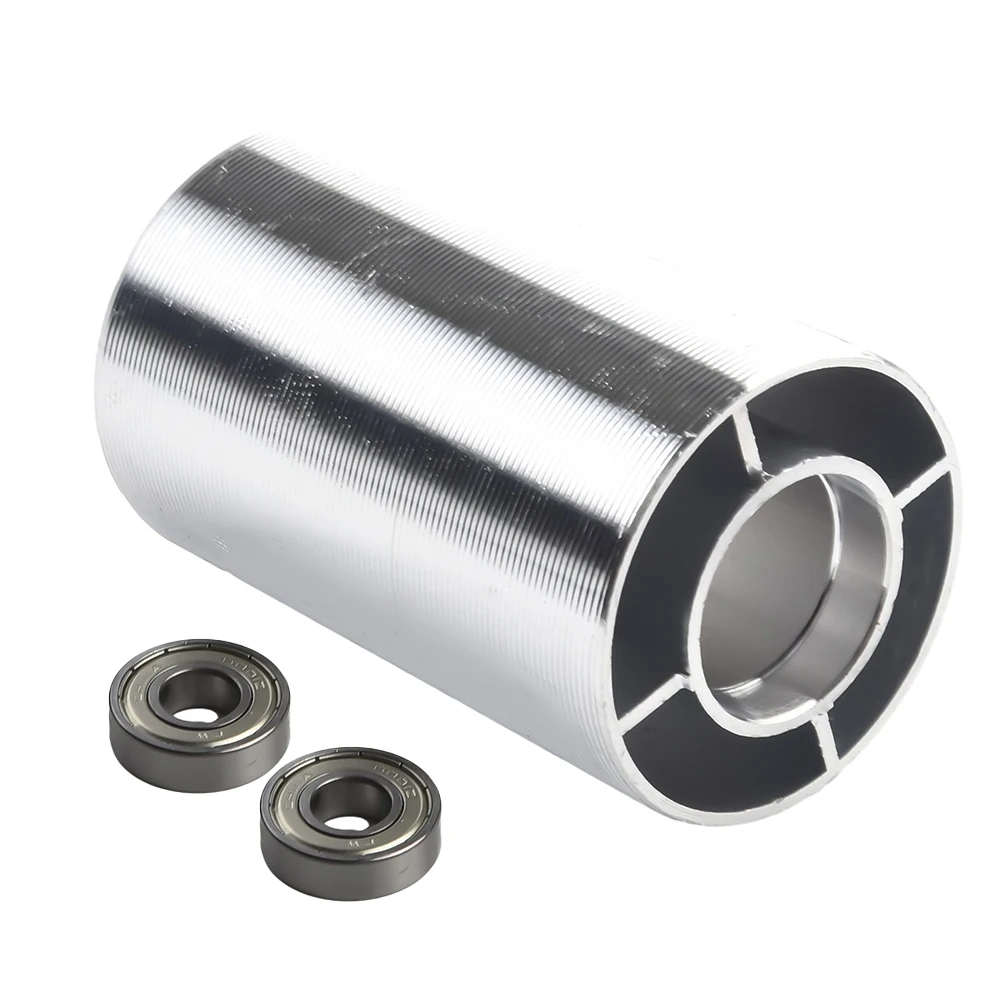 Silver,black 9403 Belt Sander Roller Aluminum Rubber Driving Roller Power Tool Accessory Easy Installation Design