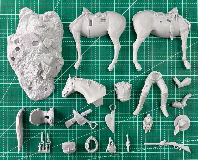 1/24 Scale 75mm Die-Cast Resin Figure Model Kit 19th-century North American Arikara Scout Miniature Toys Unassembled Unpainted - view 2