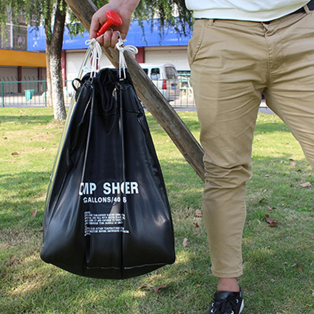 

Camping Shower Bag Solar Heating Water Pouch Durable Practical Hanging Strap Car Tree Branches Outdoor Travel Hiking Picnic