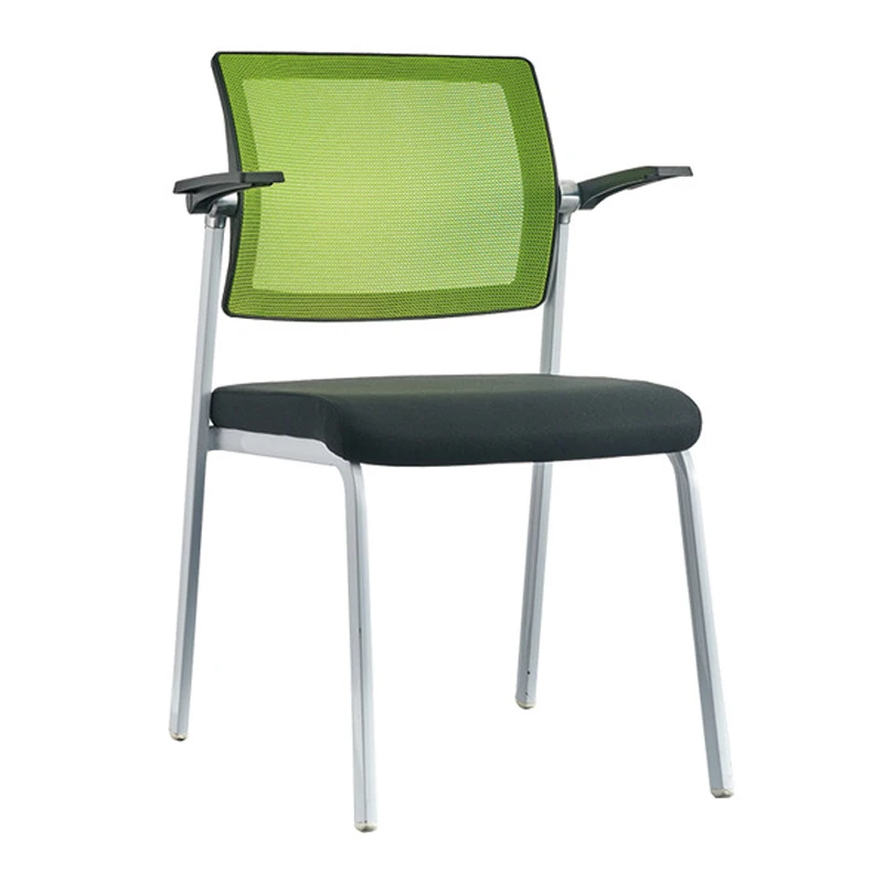 *Hot Sale Modern Design Rebounding Mesh Fabric Steel Frame Adjustable Height Stackable Armless Four Legged Training Office Chair
