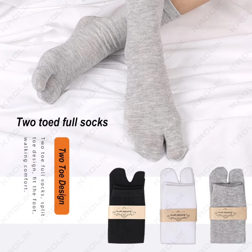 

1/5Pair Japanese Style Two Finger Socks Unisex Clog Socks Polyester Toe Separation Socks Kimono Flip Flop Sandal Split Toe Sock