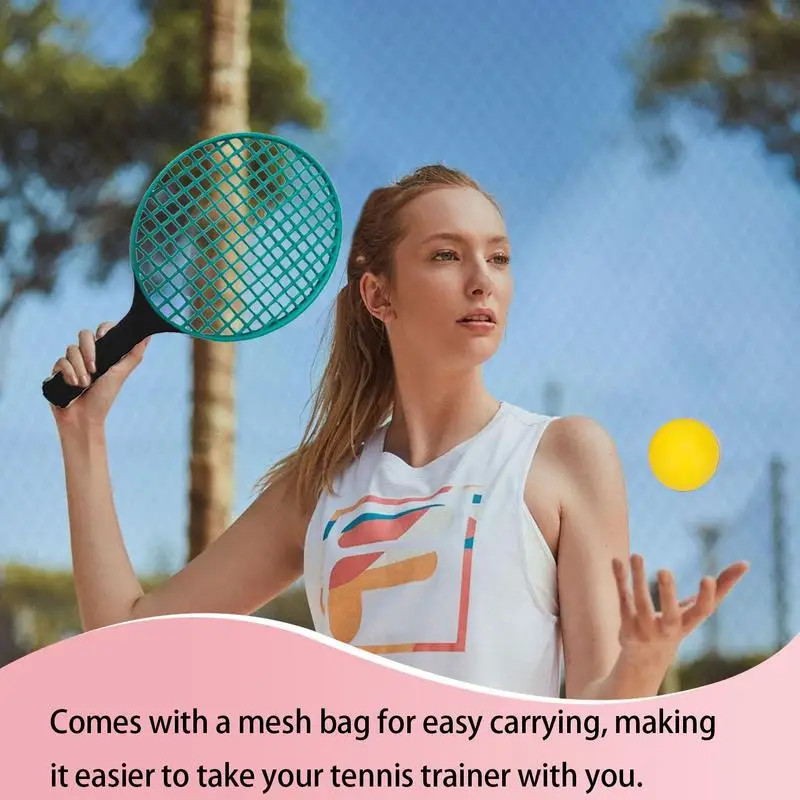 

Tennis Training Aid Portable Tennis Practice Tool Includes Tennis Bag Stable Tennis Training Aid For Family Friends Children