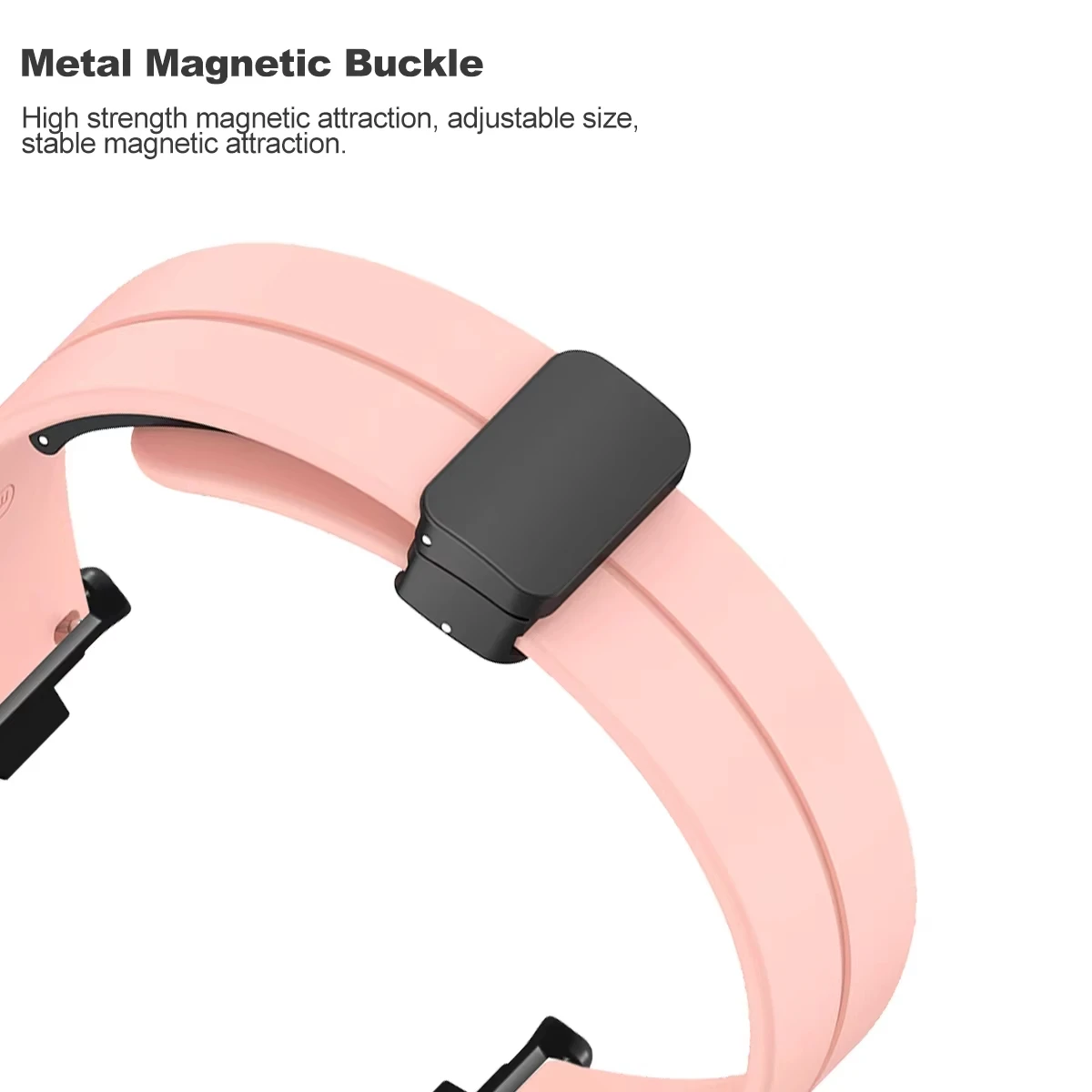 حزام بإبزيم مغناطيسي لساعة Redmi 5 4 سوار ساعة من السيليكون الناعم لساعة Xiaomi Mi band 9 Pro/8 Pro الذكية حزام المعصم