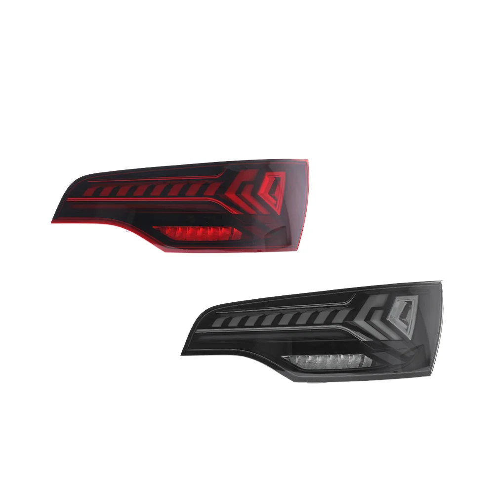 JUSHUN For Audi Q7 LED Tail Light Upgrade Clearing Warehouse 2006-2015 Available In Red Or Black 12V New Condition