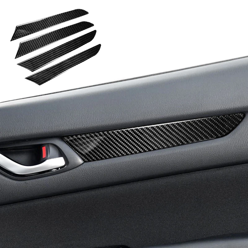 

For Mazda CX-5 CX5 2017 2018 4PCS Carbon Fiber Car Interior Window Door Panel Cover Decor Trim