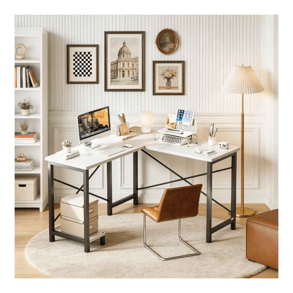 

Computer Desk, Corner Gaming Desk Office, With CPU Holder, Suitable For Home Study Writing Workstation.