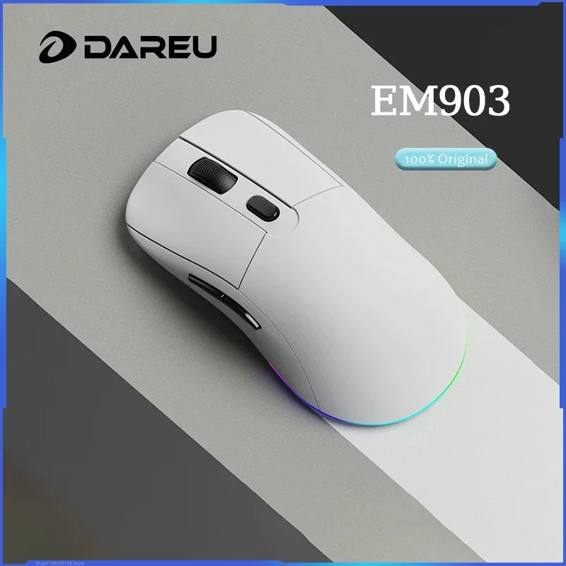 New Dareu EM903 Wireless Bluetooth Game Mouse 8000dpi 2-mode 6-speed DPI Adjustable Mouse Lightweight Laptop Office Mouse Gift