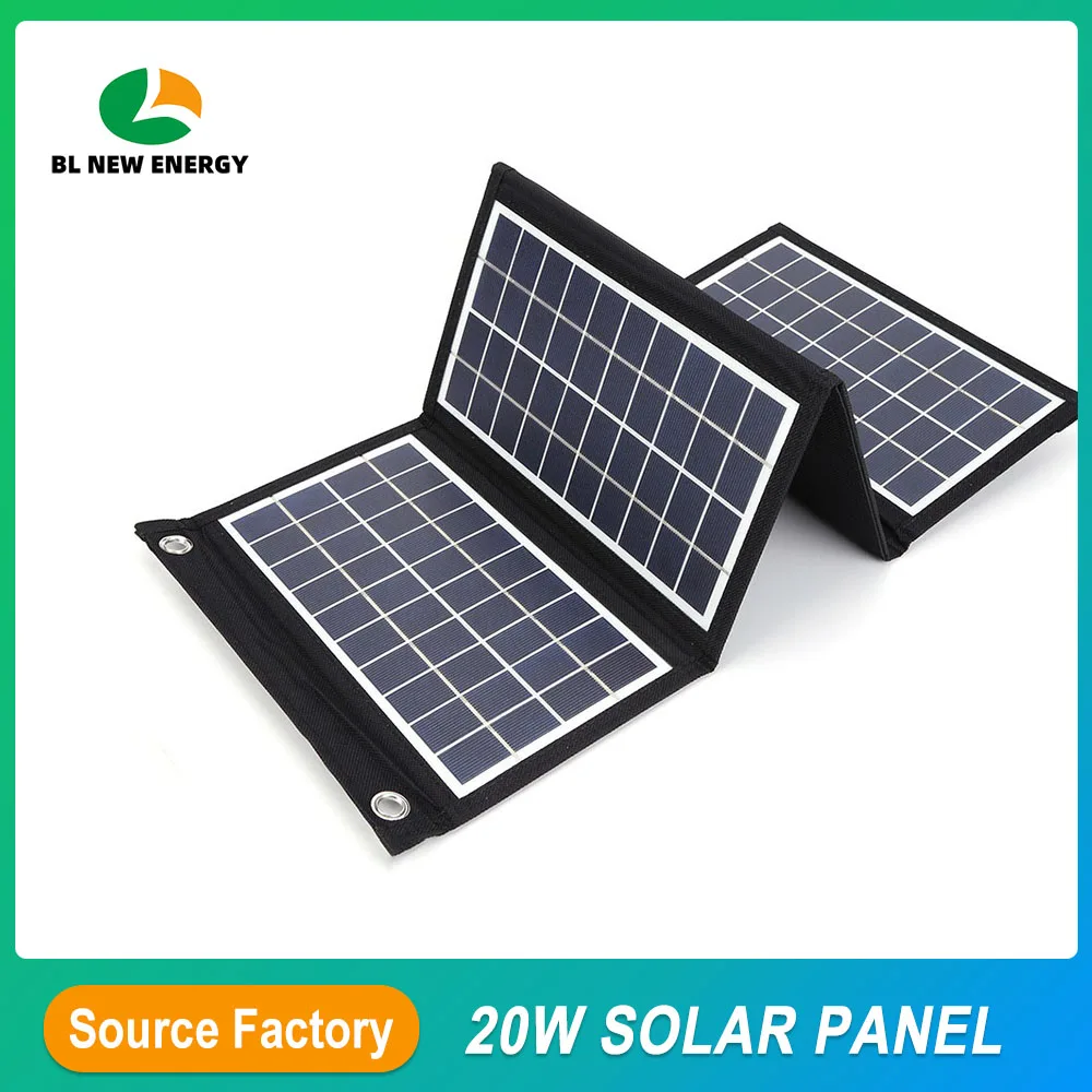Outdoor Portable Solar Charger 100W Foldable Solar Panel with Dual USB Ports for Camping Hiking iPhone Emergency Power Supply