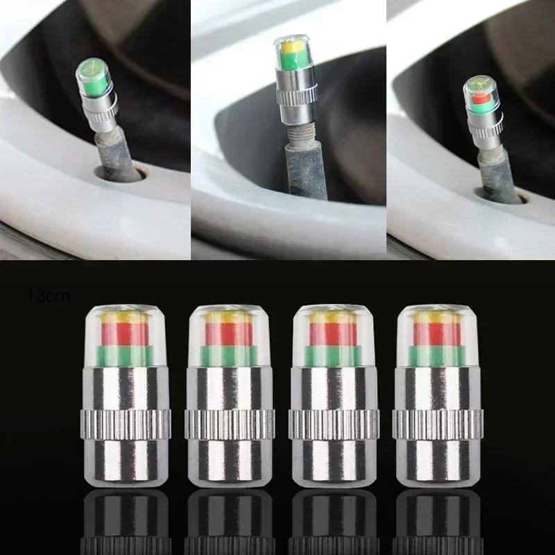 Set di 4 Sensori per Pressione Pneumatici Auto, Strumento di Monitoraggio e Allarme, Indicatore di Pressione Aria