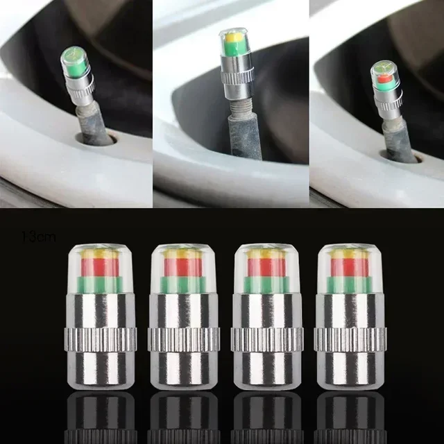 4Pcs Car Tire Pressure Guage Cap Sensor Indicator Alert Monitoring Tool Tyre Cap Indicator Alert Air Pressure Gauge 3 4Pcs Car Tire Pressure Guage Cap Sensor Indicator Alert Monitoring Tool Tyre Cap Indicator Alert Air Pressure Gauge 3