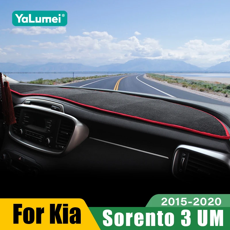 

For Kia Sorento 3 2015 2016 2017 2018 2019 2020 Sorento UM Prime Car Dashboard Sun Shade Cover Non-slip Mat Accessories