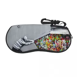 Banksy Uncovering Graffiti Shell Eyeglasses Protector Cases Cute Sunglass Case Street Art Glasses Pouch