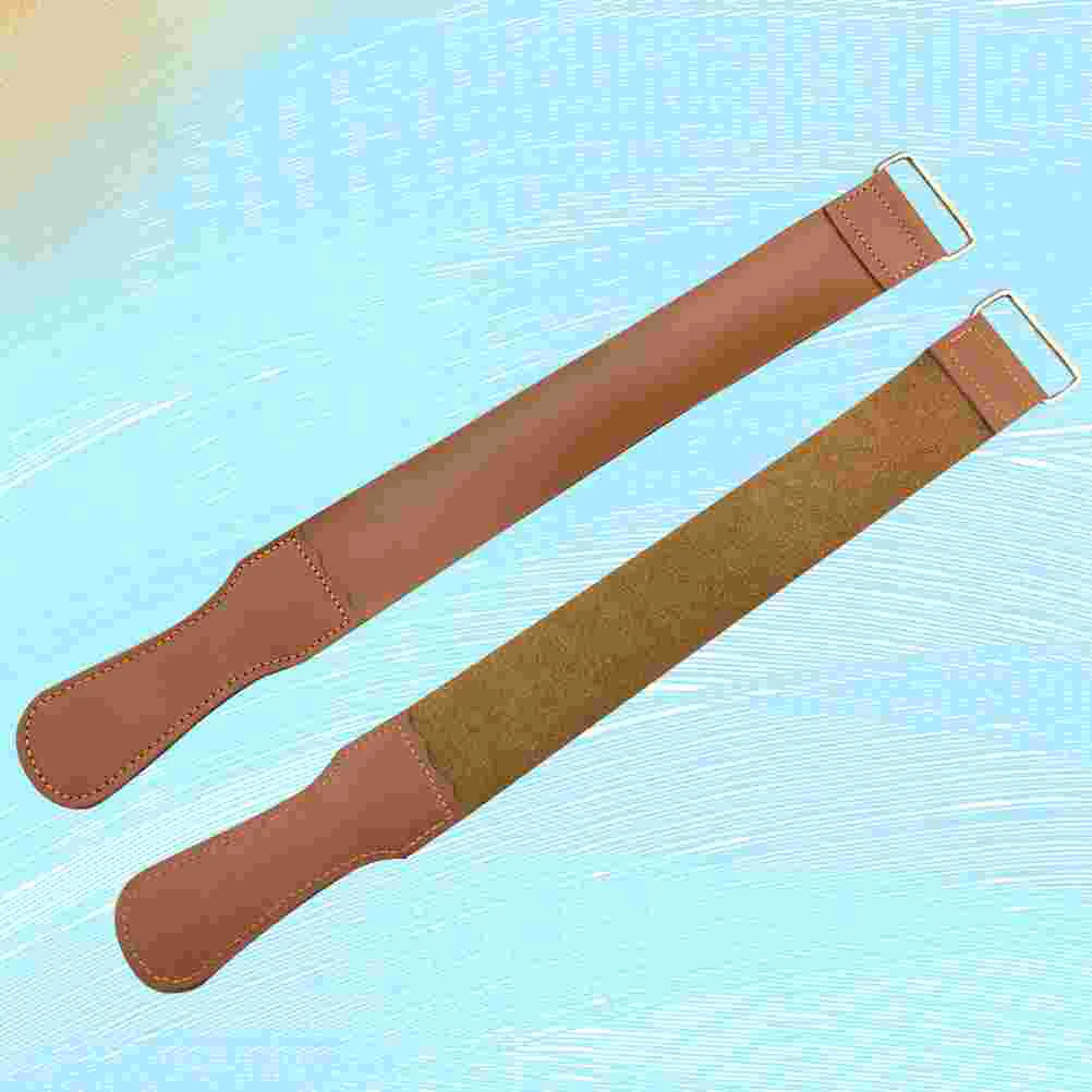 2 PCS Razors Clothes Shaver Barber Strop Sharpening Straight Old Fashioned