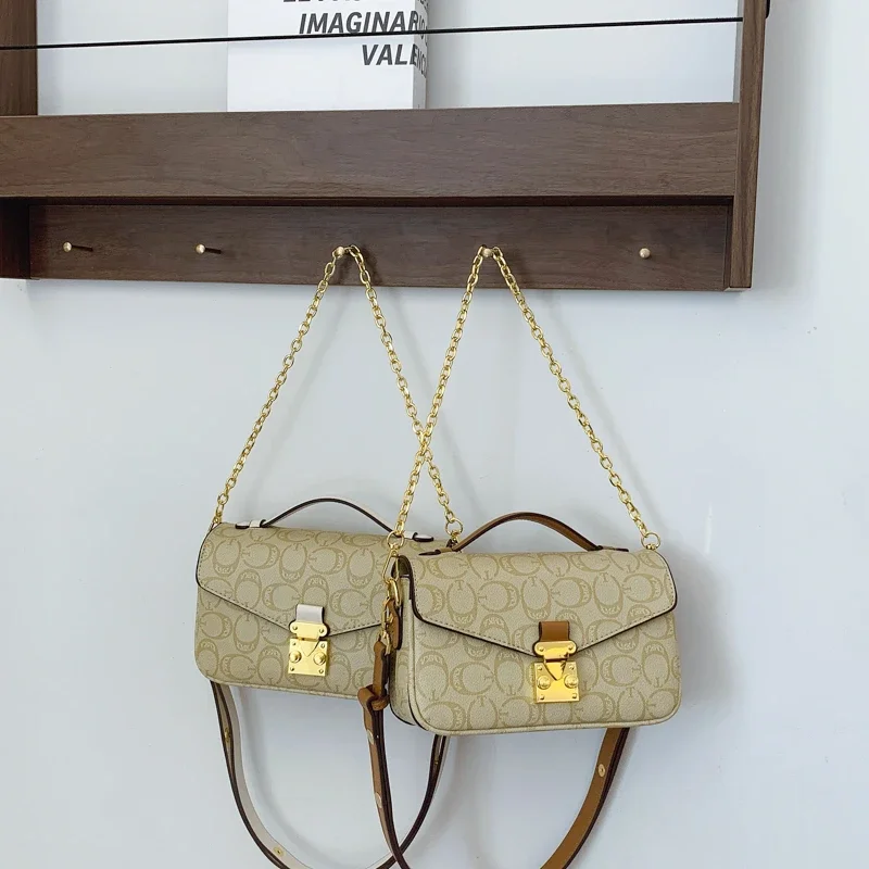 Chique leren schoudertas voor dames - Beroemde designer crossbody handtas Dames Tote Luxe portemonnee