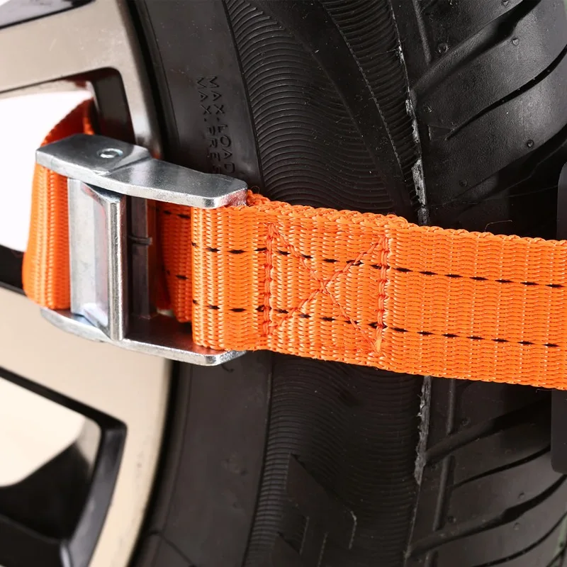 1/2/4Pcs For Snow Mud Ice Tire Chain Straps Car Tire Traction Blocks Emergency Snow Mud Sand Durable PU Anti-Skid