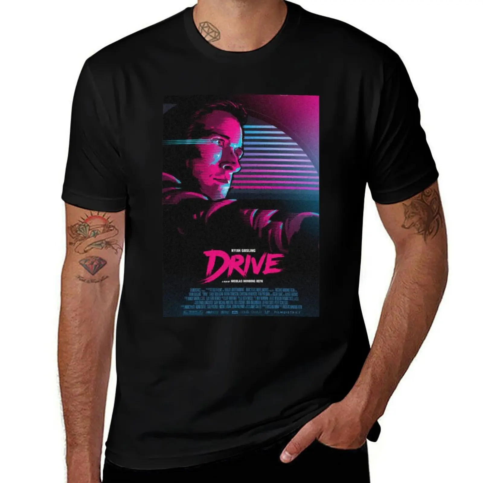 

Ryan Gosling Drive Retro Movie Poster T-Shirt t shirts for man graphic cars anime t shirts for man