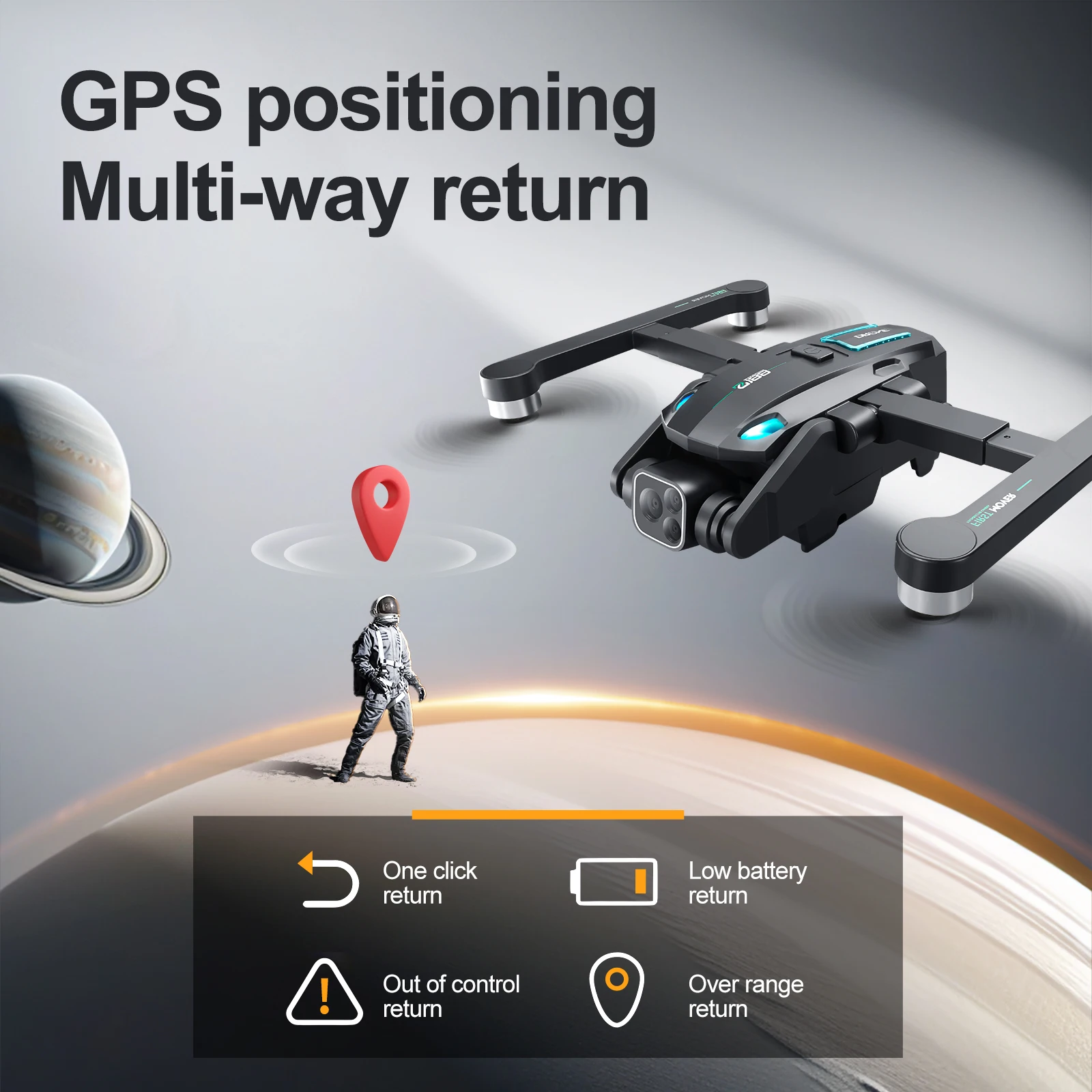 S188 Drone GPS 8K HD Üçlü Kame - Drone Camera Hd incelemesi ve fiyatı