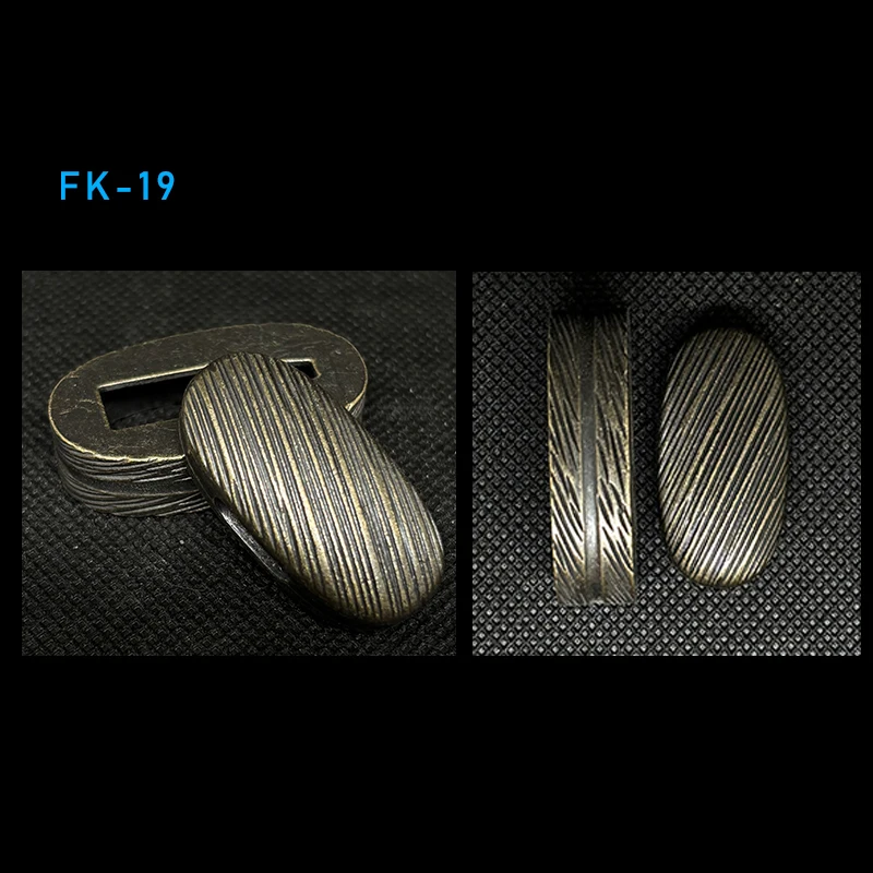 Hochwertige Legierung Katana Butt Cap Fuchi Kashira Griff Kragen für japanische Schwert Samurai Wakizashi Katanas Schwerter Armaturen – Detail 20