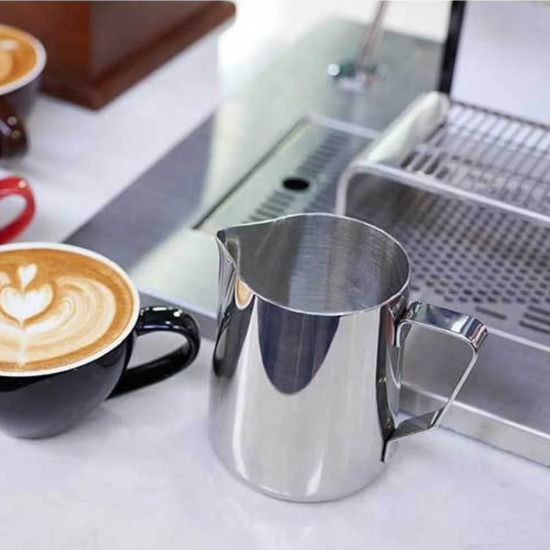 

Stainless Steel Milk Frother Jug Coffee Milk Frothing Jug Latte Pitcher Measurement Jug Espresso Barista Tool Coffee Accessories