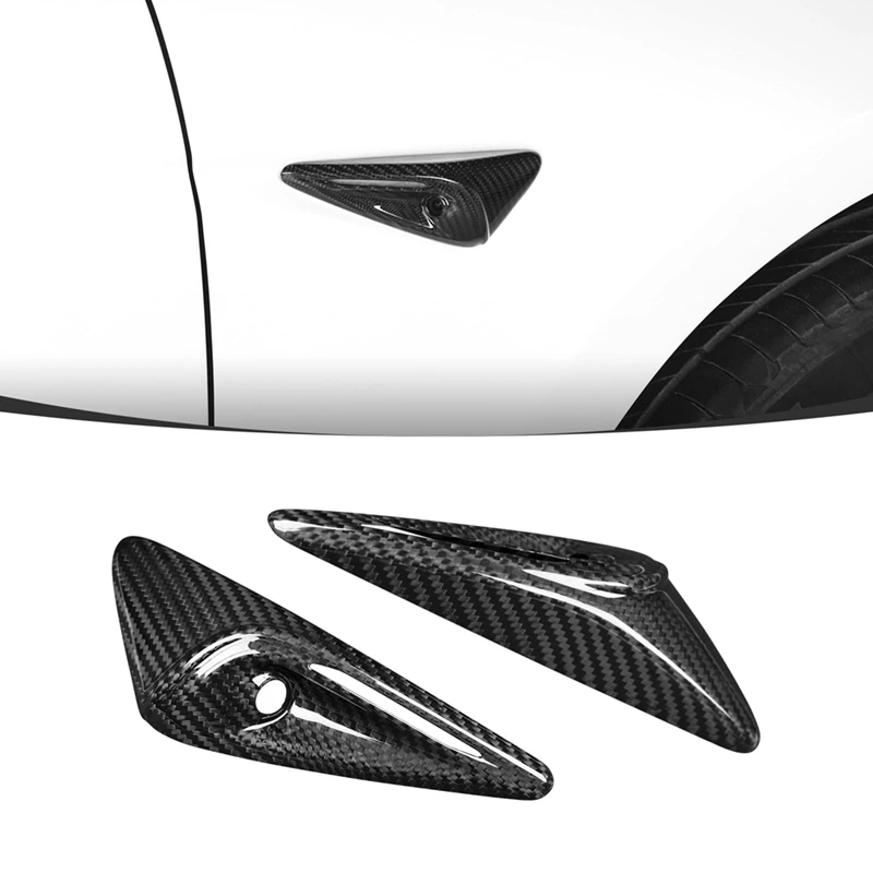 

Real Carbon Fiber For Tesla Model 3 Highland 2024 Side Camera Cover Protection Trim Exterior Accessories