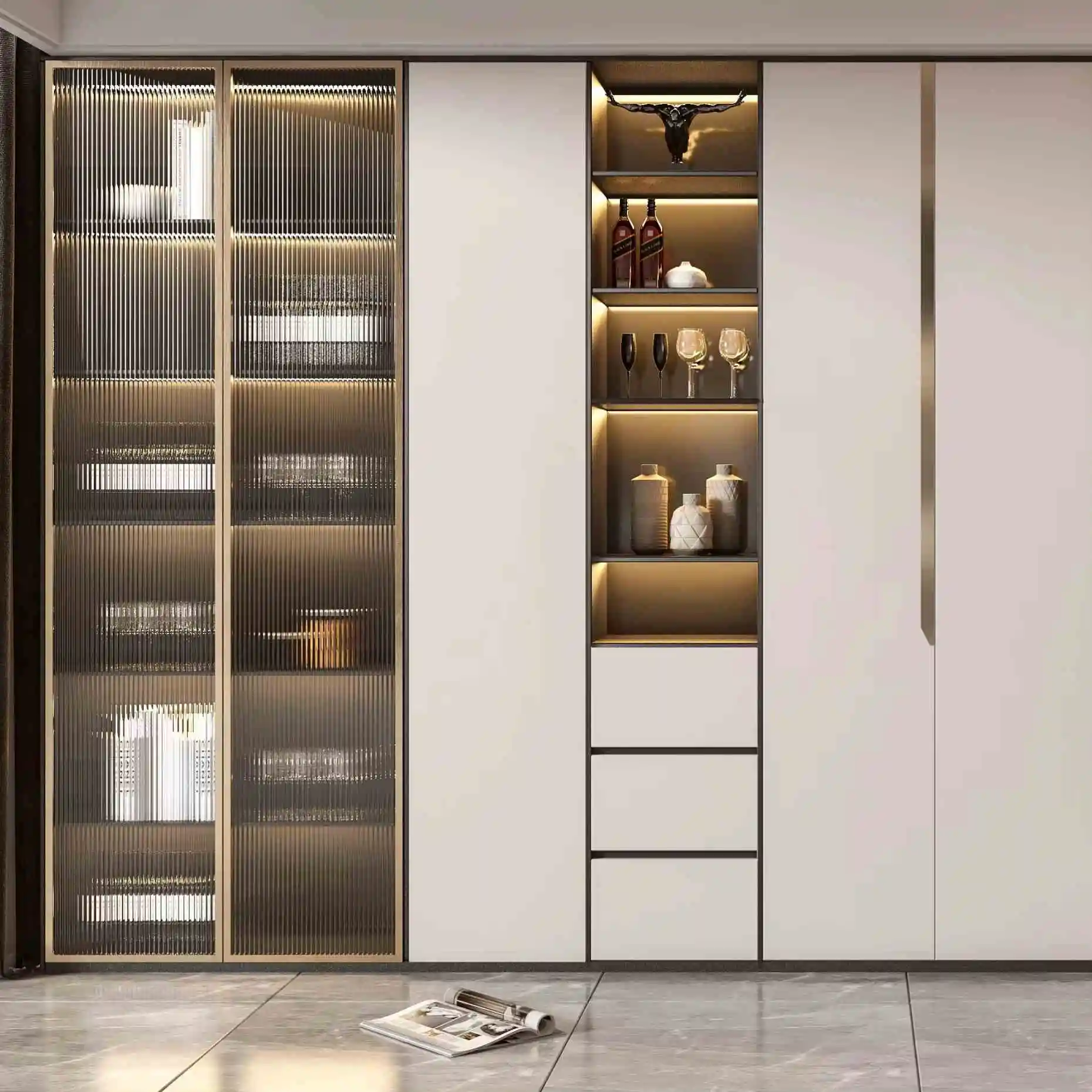 Elegante y Moderno Mueble para Vinos Personalizado, Almacenamiento Multifuncional de Madera con Calidad Garantizada, Precio de Fábrica