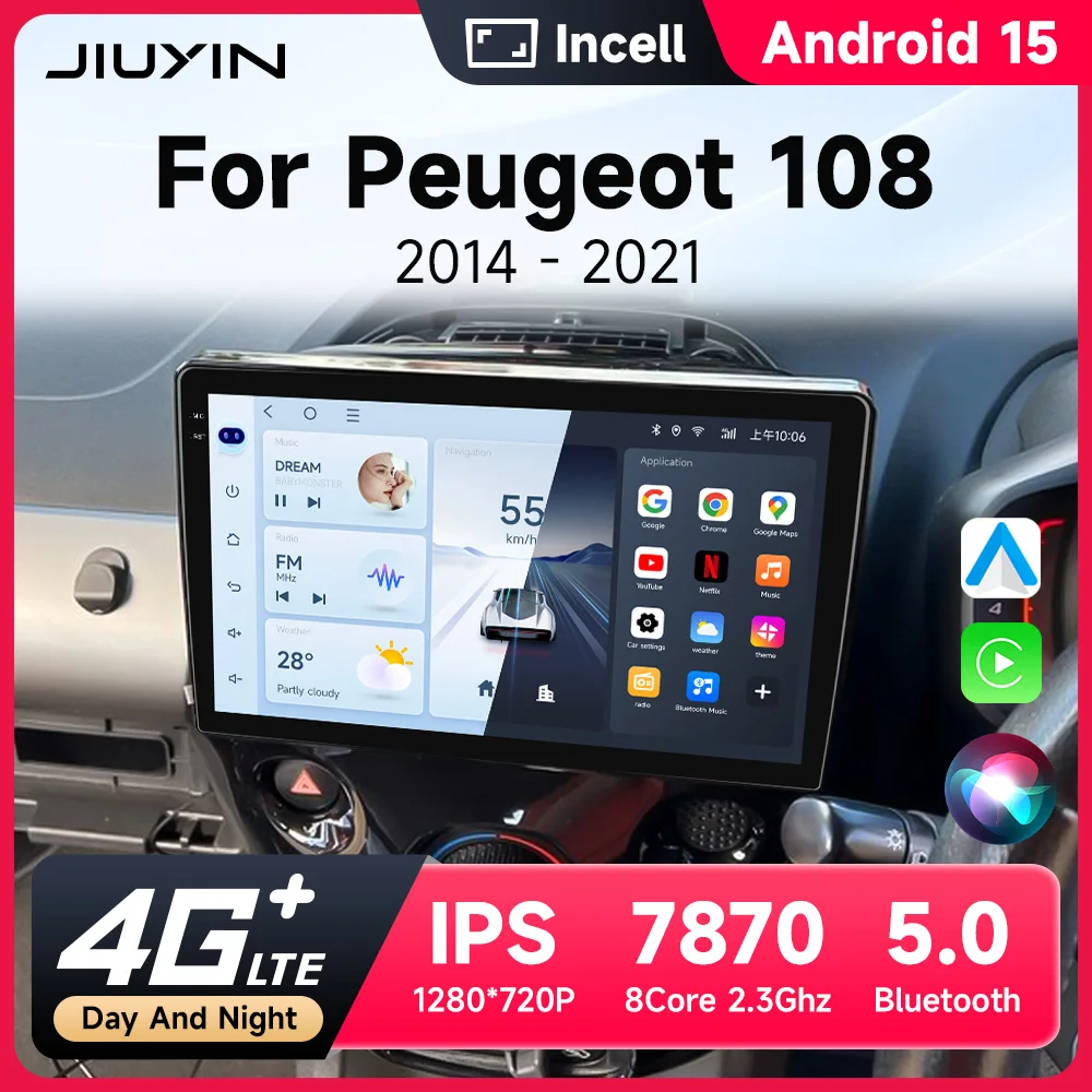 2Din Car Stereo For Toyota Aygo 2015/Citroen C1 2020/Peugeot 108 Multimedia Player Navigation WIFI 4G Carplay DSP