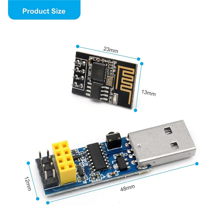 A45U 2X USB zu ESP8266 Breakout CH340C ESP-01 Prog Wifi Programmierer Downloader Adapter mit Reset Auto Download Schaltung