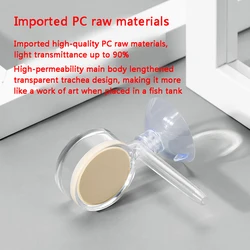 Atomizador de CO2 para acuario, difusor transparente, purificador integrado de material de PC, placa de cerámica especial, atomizador de CO2 para pecera