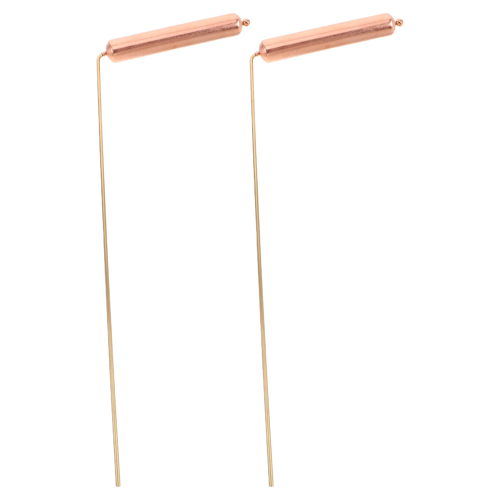 

2pcs Copper Dowsing Rods High Precision Water Divining Ghost Hunting Gold Locating Multi-Functional Detection Tool Instrument
