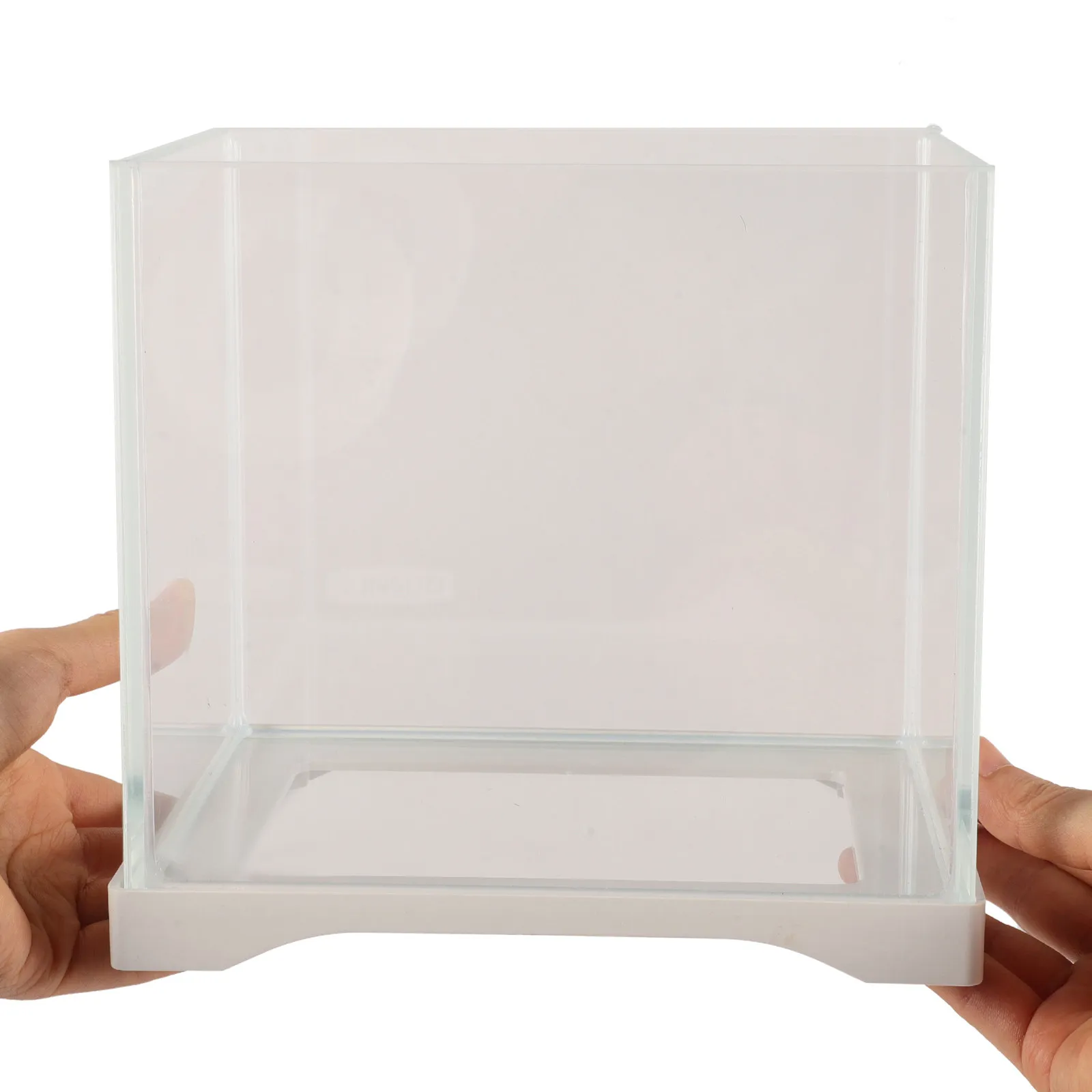 

Mini Cube Aquarium Glass Fish Bowl for Betta Guppies Angelfish Desktop Office Dorm Decor Hydroponic Plant Terrarium Clear