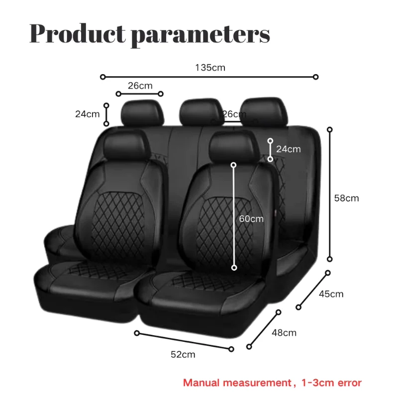 Universal Waterproof Pu Leather Covers Car Seats Full Surrounded Set Interior Upholstery Automotive Accesories Lining Seat Cover