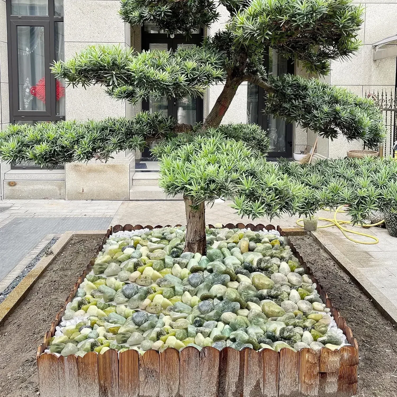 40 lbs Jade River Rocks for Landscaping, 1-2 Inch Large Polished Pebbles. Decorative Green Gravel Stones for Plants, Vases and G view 5