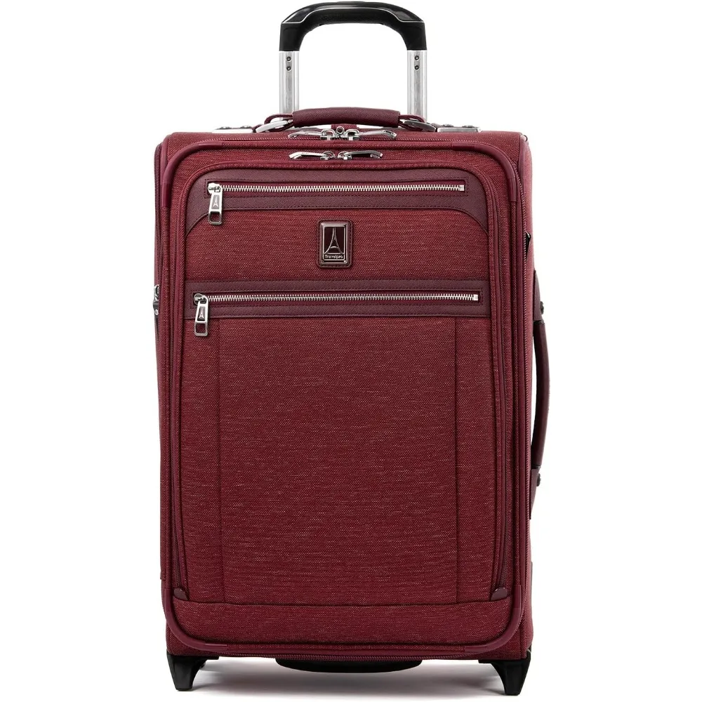 Expandable Carry on Luggage, 2 Wheel Upright Suitcase, USB Port, Men and Women, Bordeaux, Carry on 22-Inch