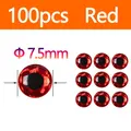 Rojo 100 piezas 7.5mm