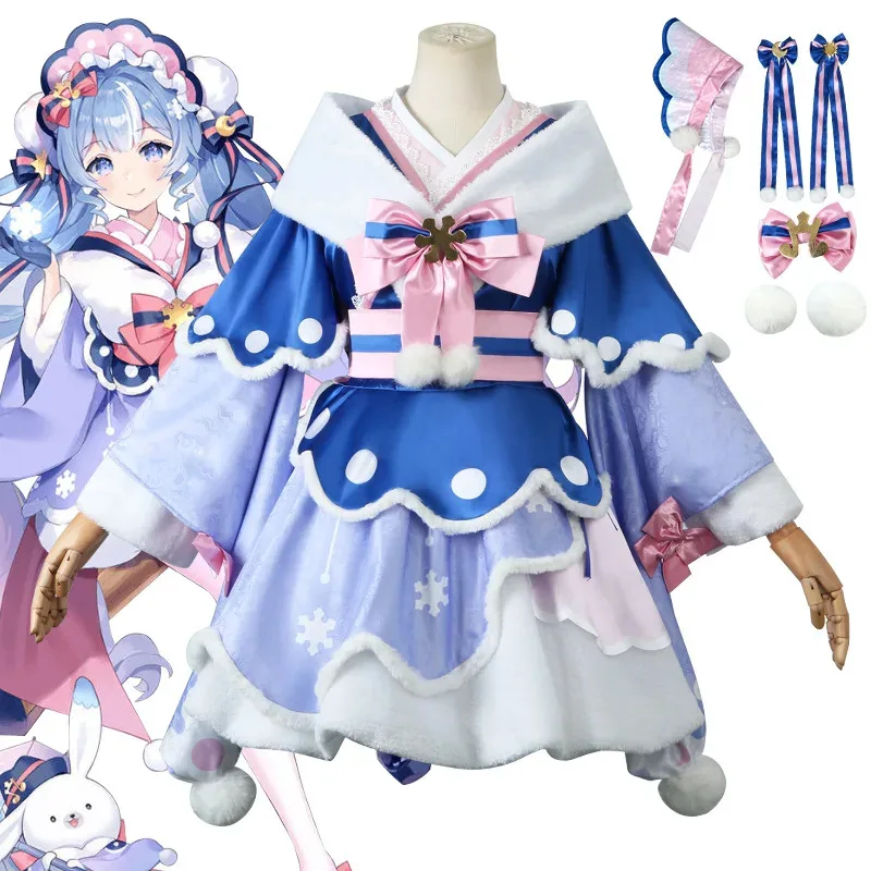 雪ミクコスプレ衣装ウィッグ女性ロリータかわいいドレススーツアニメボーカロイドミク制服ハロウィンクリスマスパーティー衣装