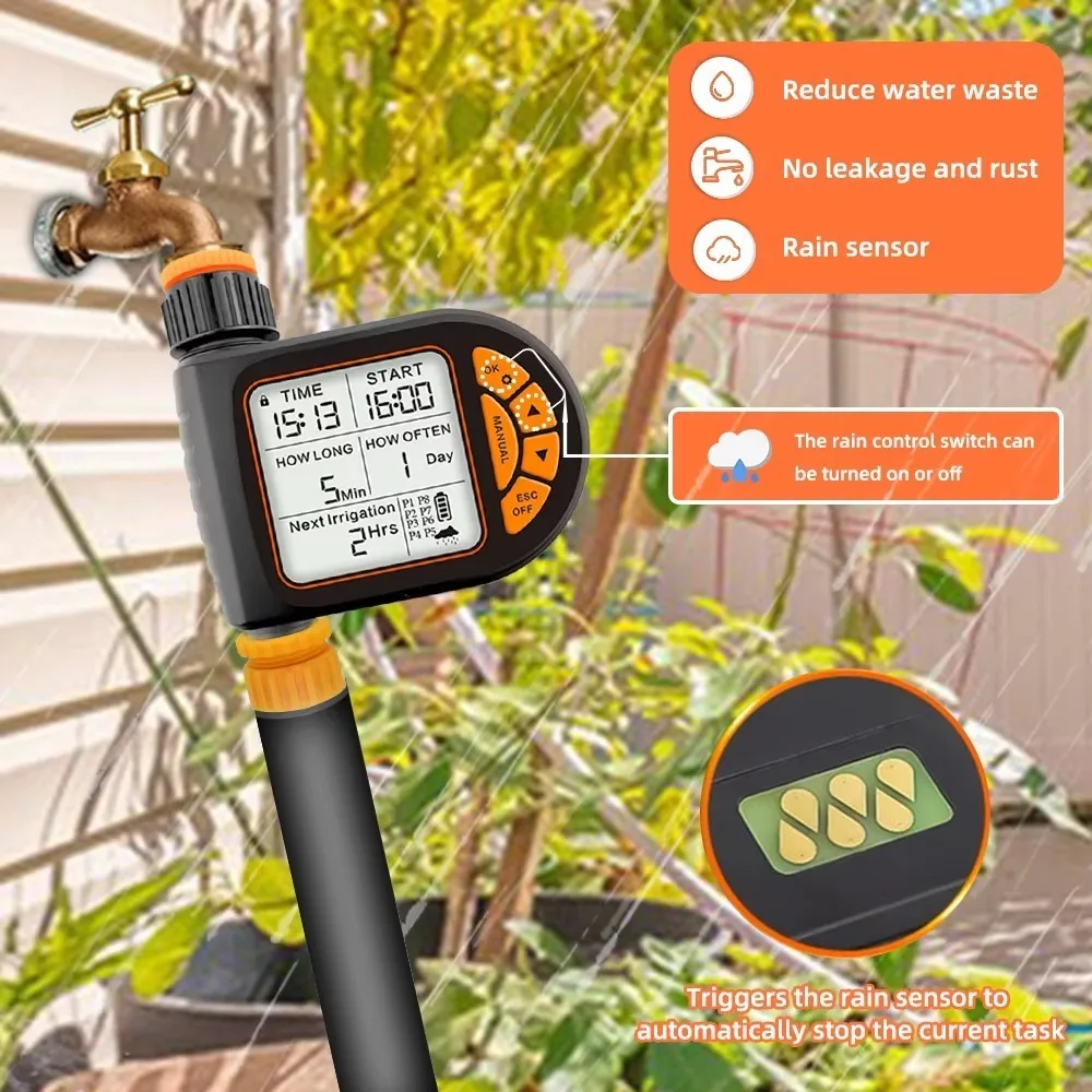 

Digital Smart Timer Water Sprinkler Water Saving Professional Plant Watering Timer Durable Irrigation Control Device