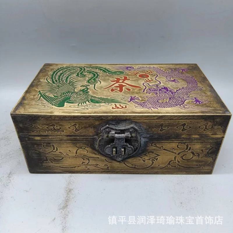 

Pure Copper Box Antique Distressed Jewelry Box Storage Box Storage Box Rectangular Copper Box Home Dressing Supplies Decoration
