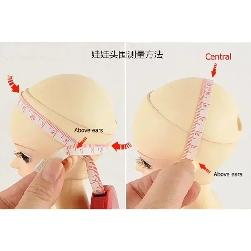 BJD SD Doll Cosplay Dress Up DIY Accessory Wig General High Temperature Silk Gradient Color Headgear Doll 1/3&1/4&1/6 Wig Cover